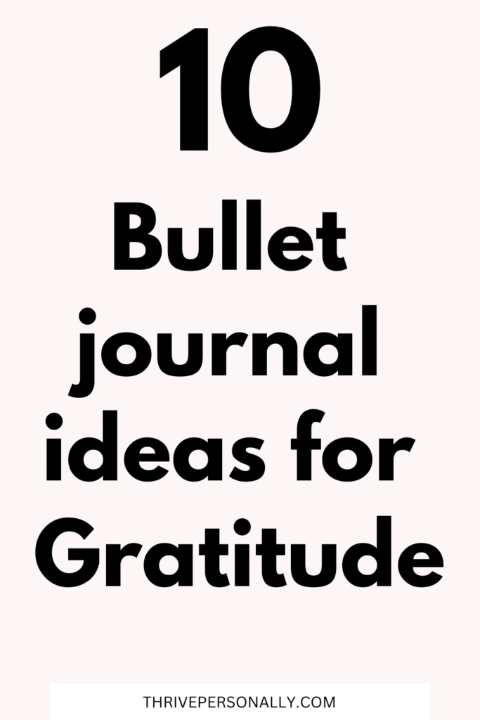 bullet journaling for gratitude