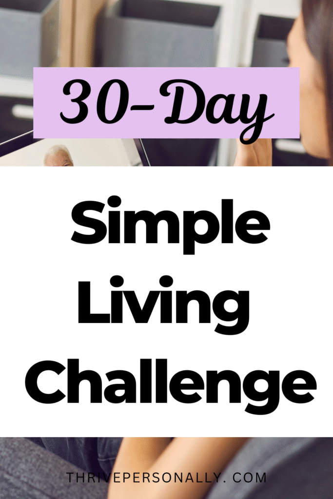 30 Days Simple Living Challenge