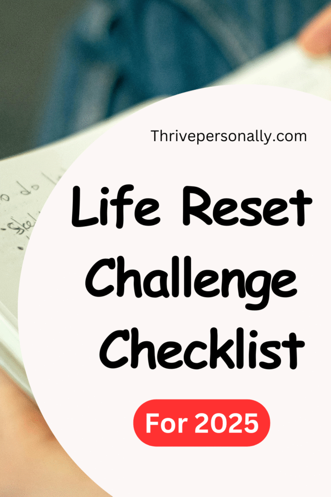 Your Essential Life Reset Challenge Checklist