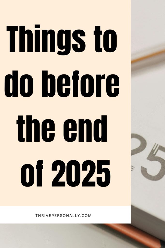 Do Before the Year Ends